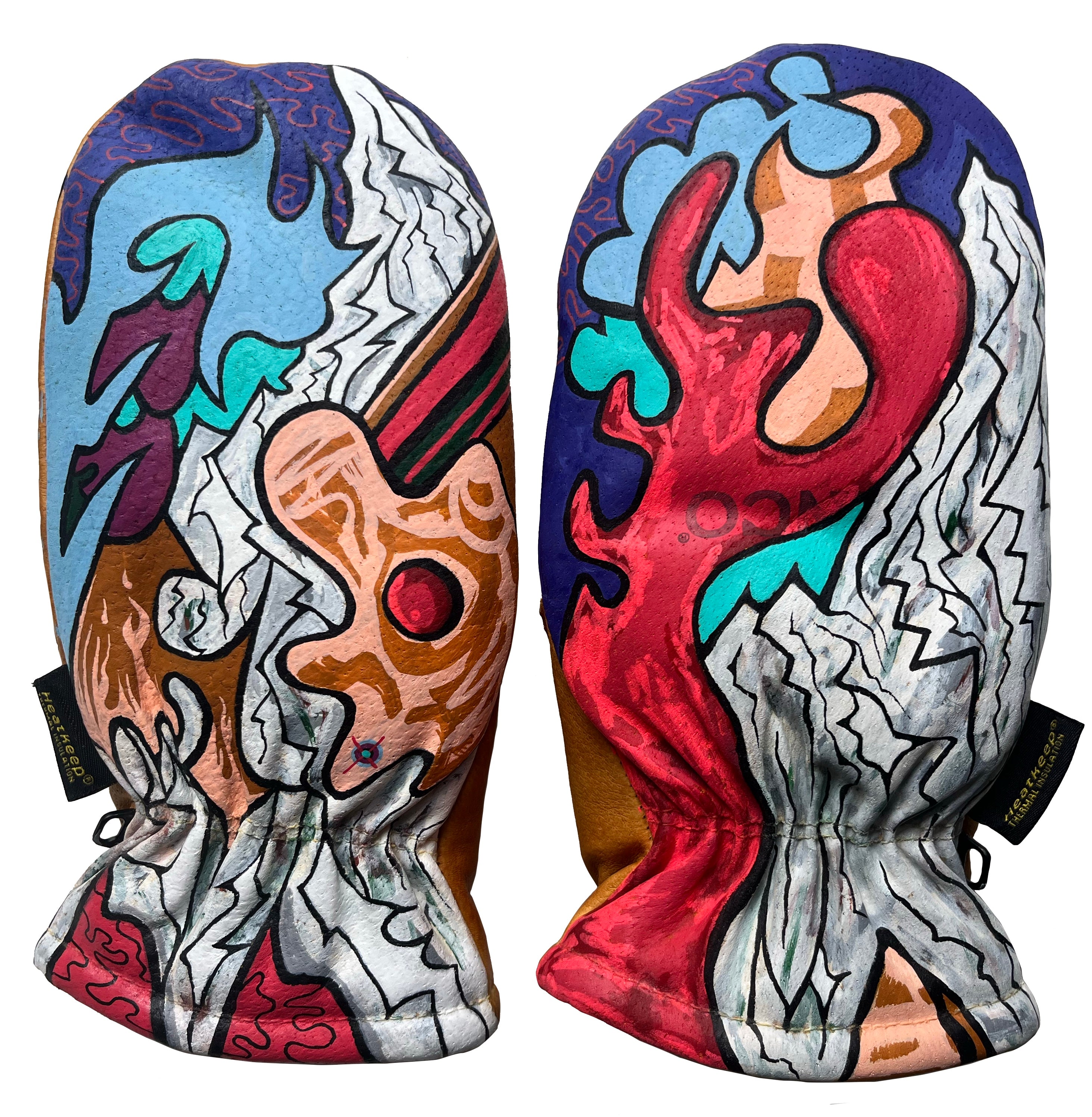 Moon Mountain - Painted Mitts