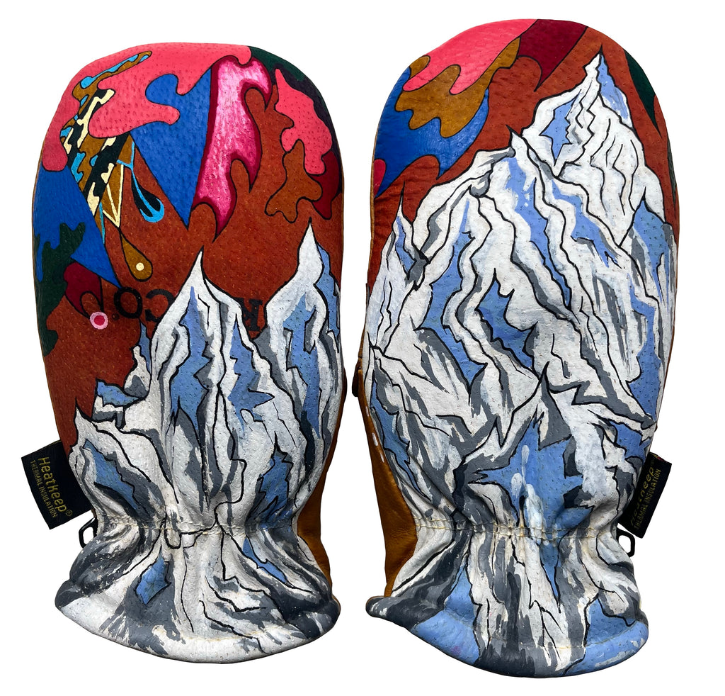 Peach Peak - Painted Mitts